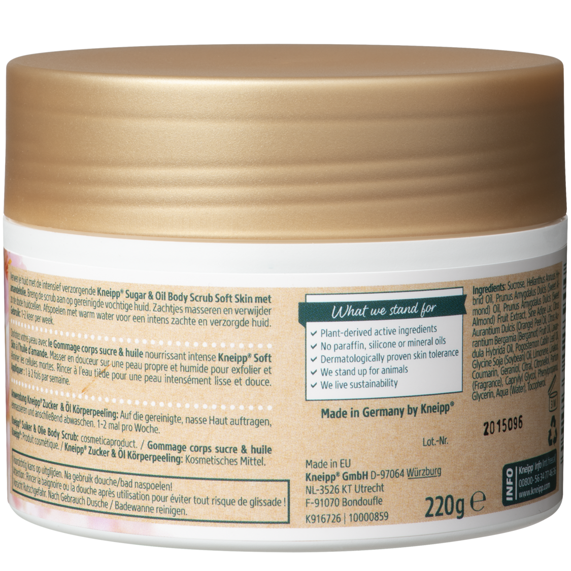 Zucker-&Ouml;l-Peeling Soft Skin Mandelbl&uuml;te - R&uuml;ckansicht