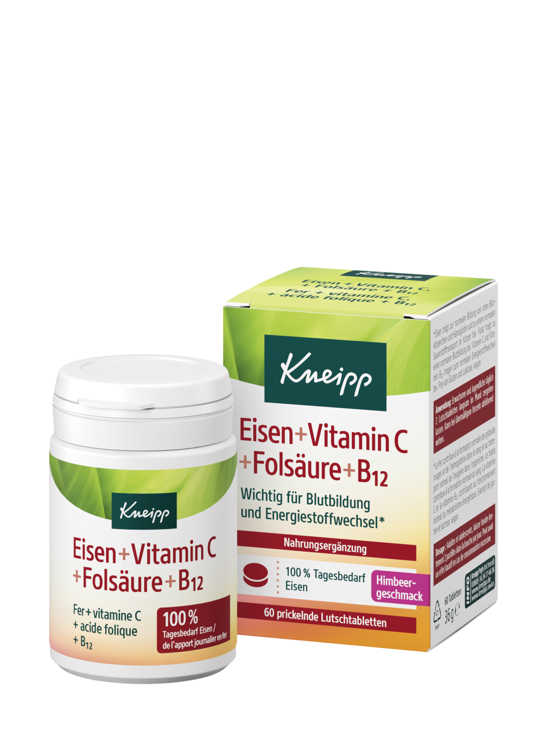 Eisen + Vitamin C + Fols&auml;ure + B12 - Vorderansicht