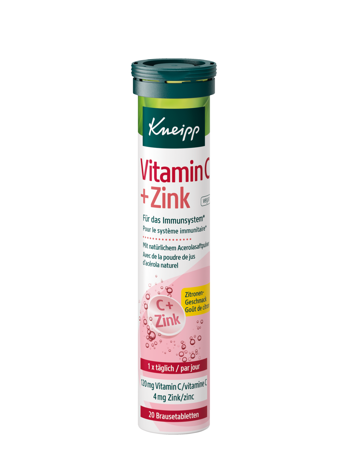 Vitamin C + Zink Brausetablette - Vorderansicht