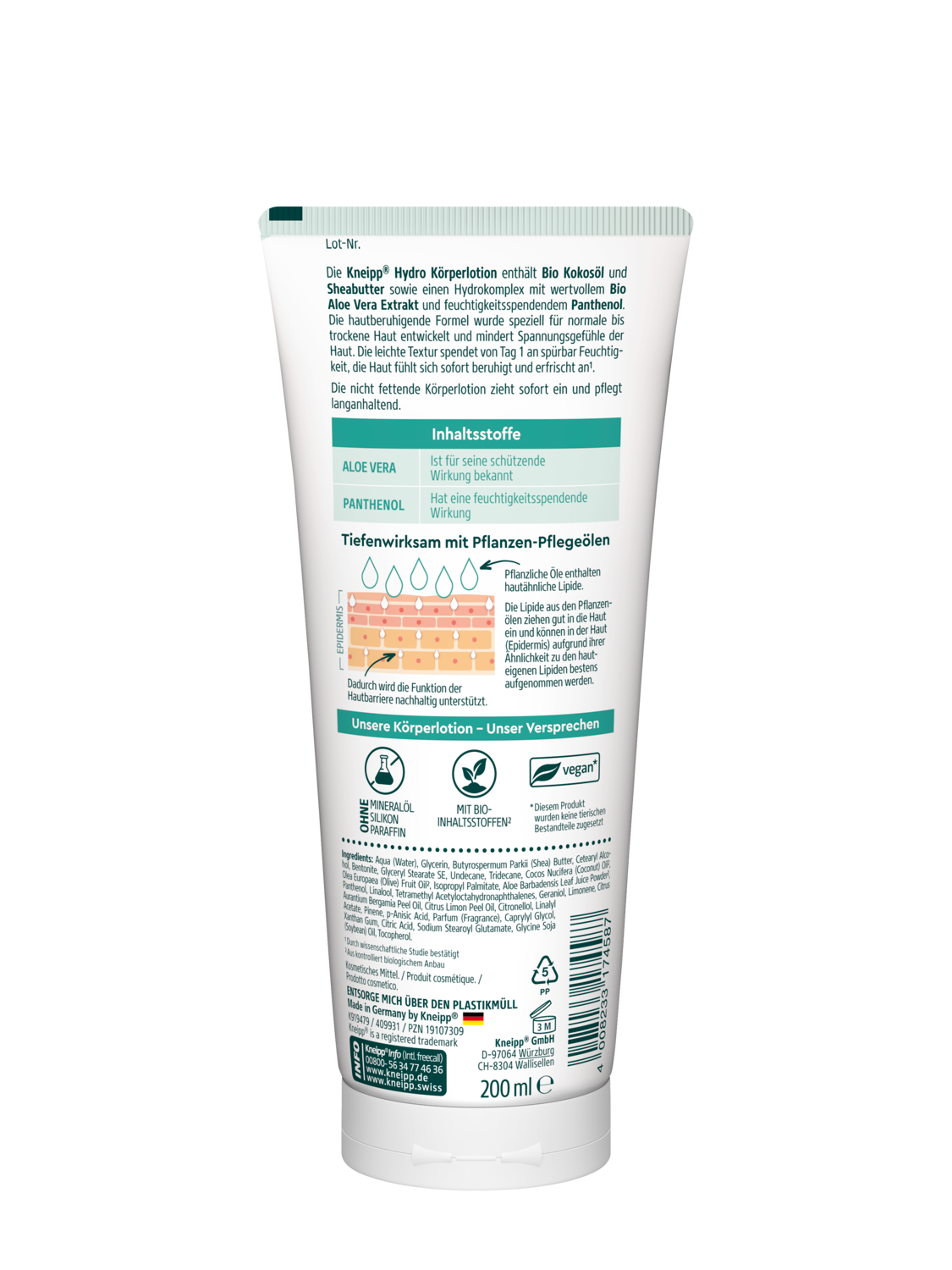 K&ouml;rperlotion Hydro - Linke Ansicht