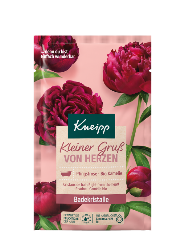 Badekristalle Kleiner Gru&szlig; von Herzen