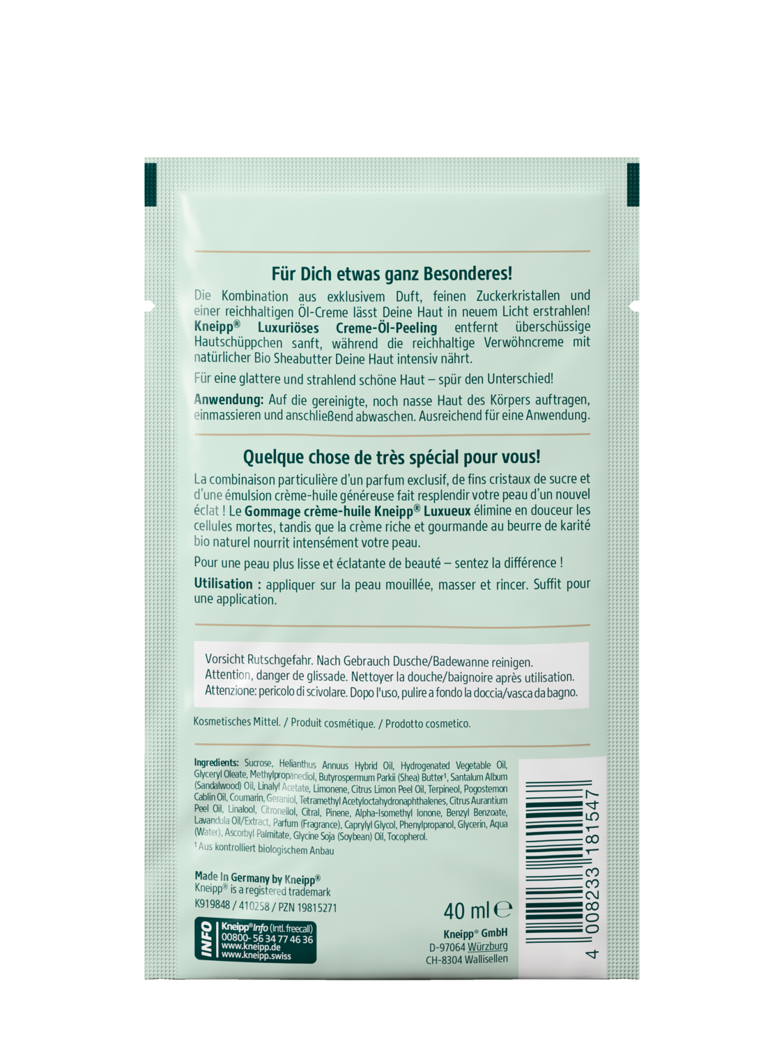Luxuri&ouml;ses Creme-&Ouml;l-Peeling - R&uuml;ckansicht