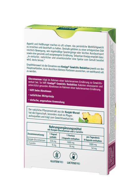 KNEIPP Gewichts Reduktion 400 Kapseln - Rückansicht