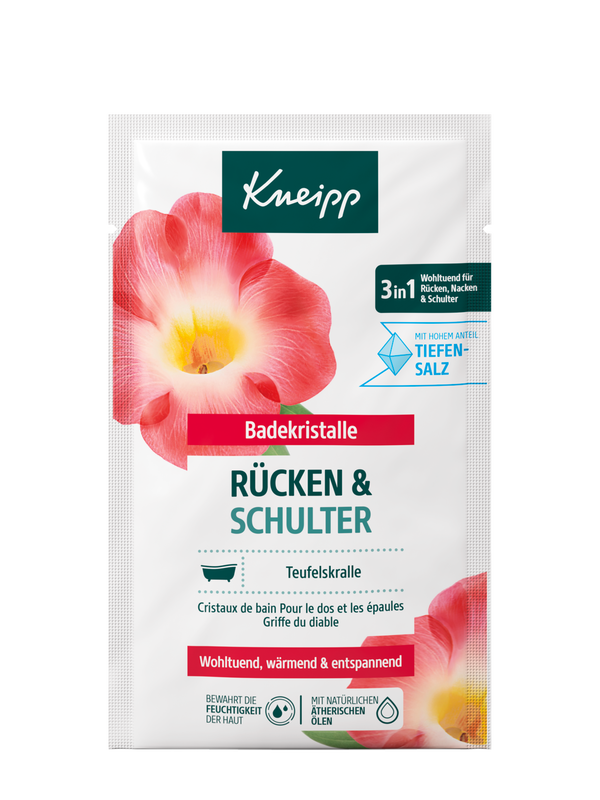 Badekristalle Rücken und Schulter
