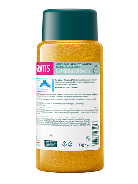 Badekristalle Muskel Entspannung + 20% gratis - Rückansicht