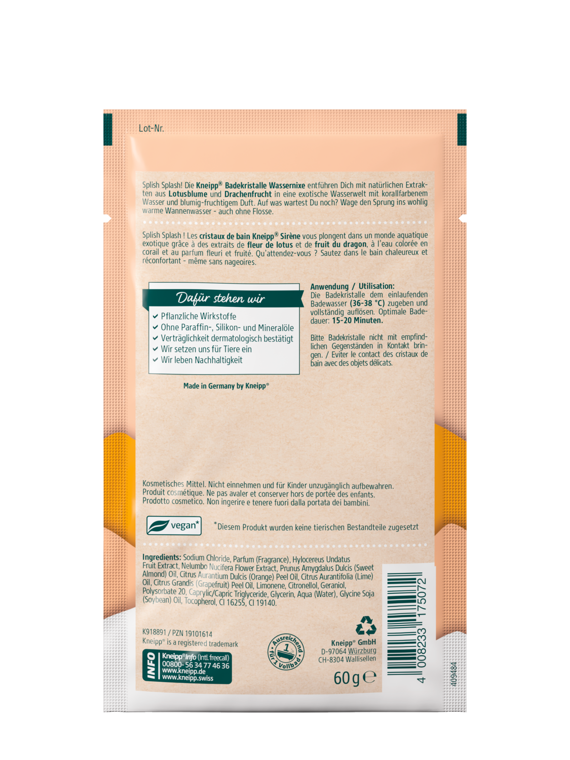 Badekristalle Wassernixe - R&uuml;ckansicht