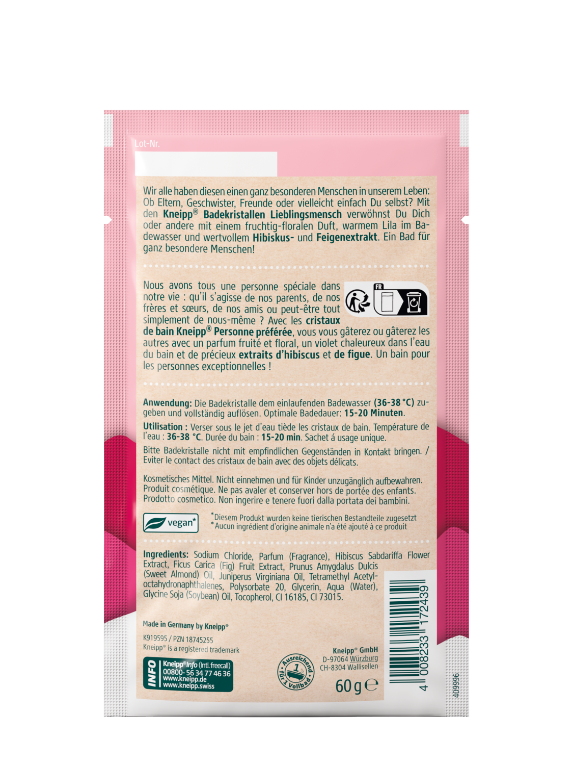 Badekristalle Lieblingsmensch - R&uuml;ckansicht