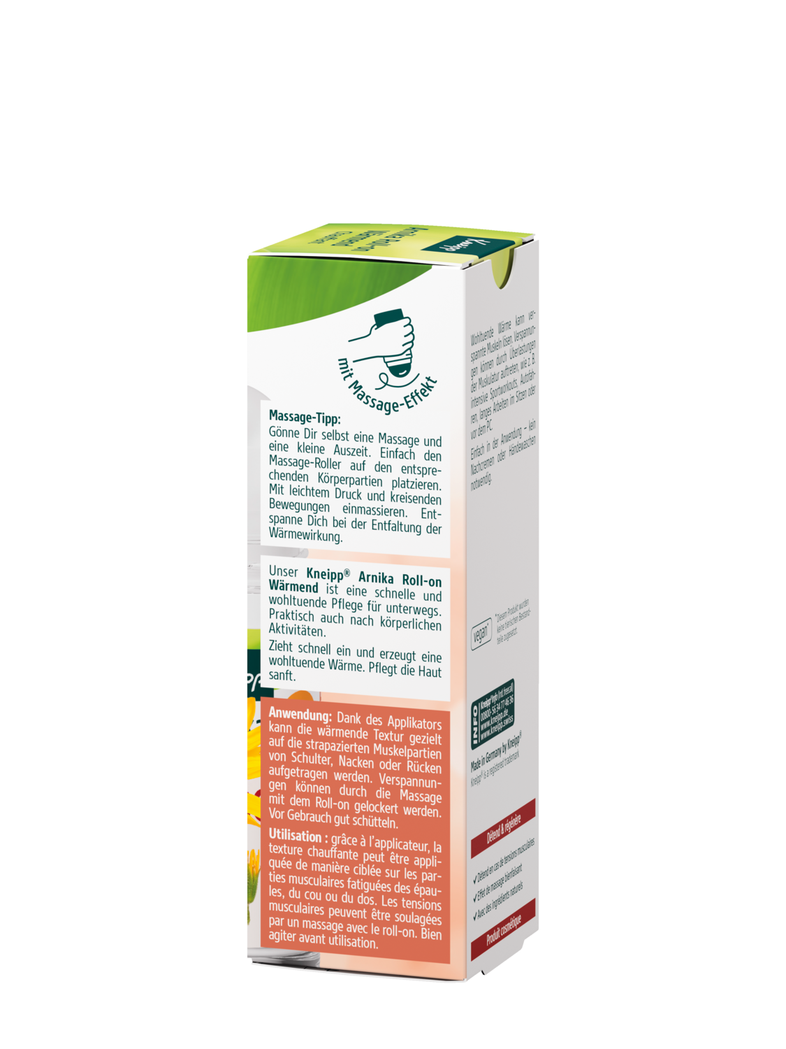 Arnika Roll-on W&auml;rmend - Linke Ansicht
