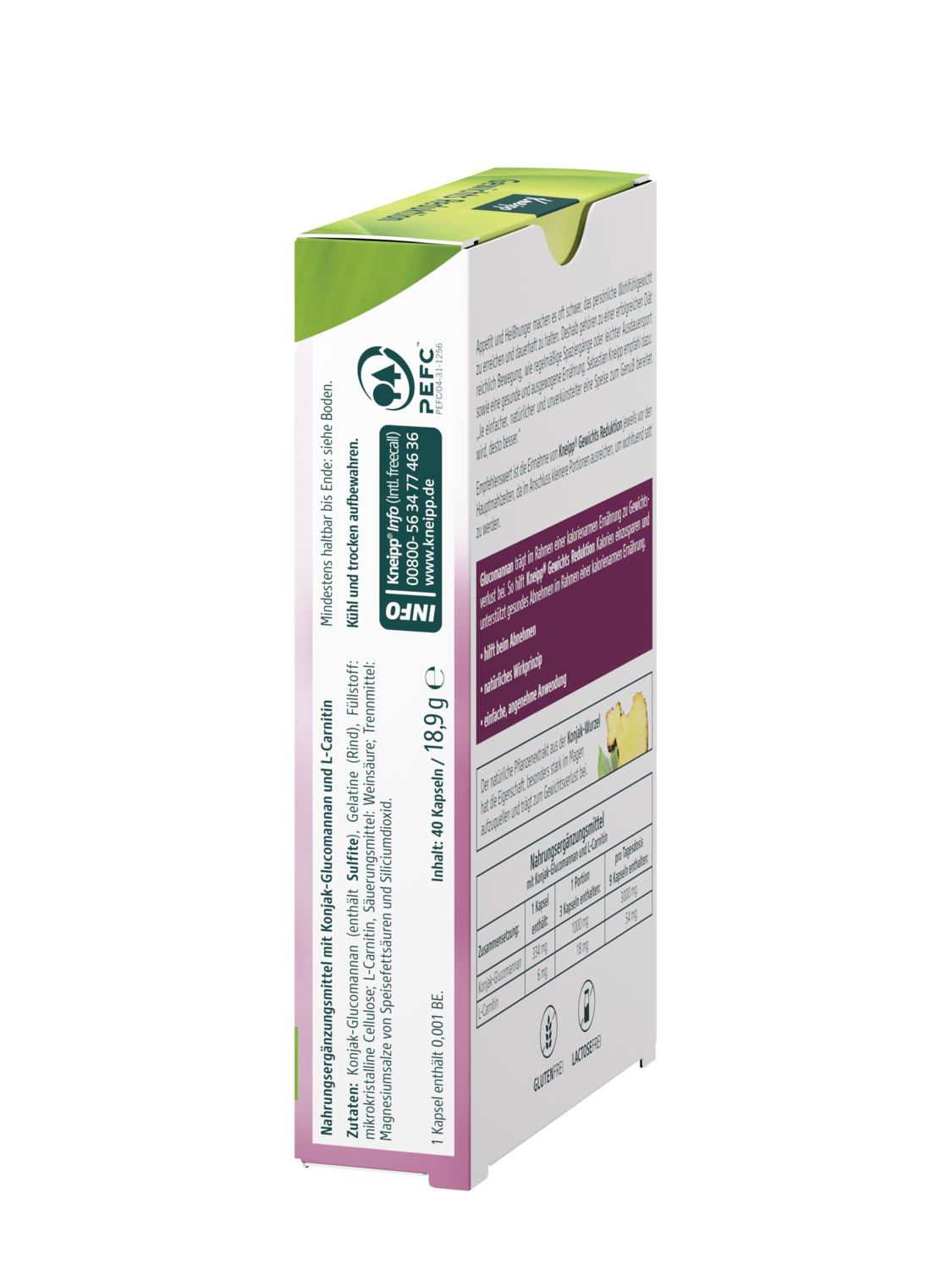 KNEIPP Gewichts Reduktion 400 Kapseln - Linke Ansicht