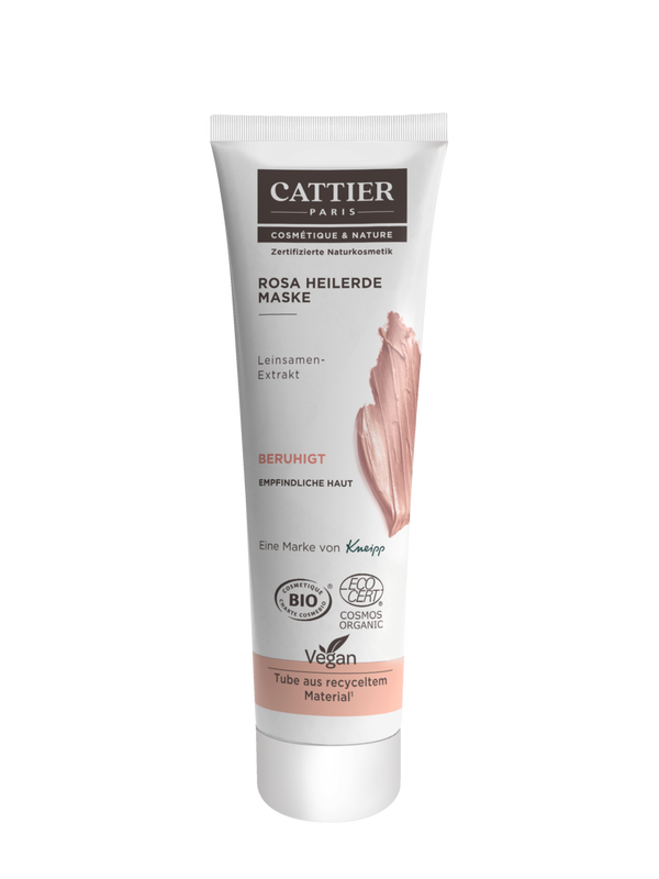 Cattier Rosa Heilerde Maske für empfindliche Haut