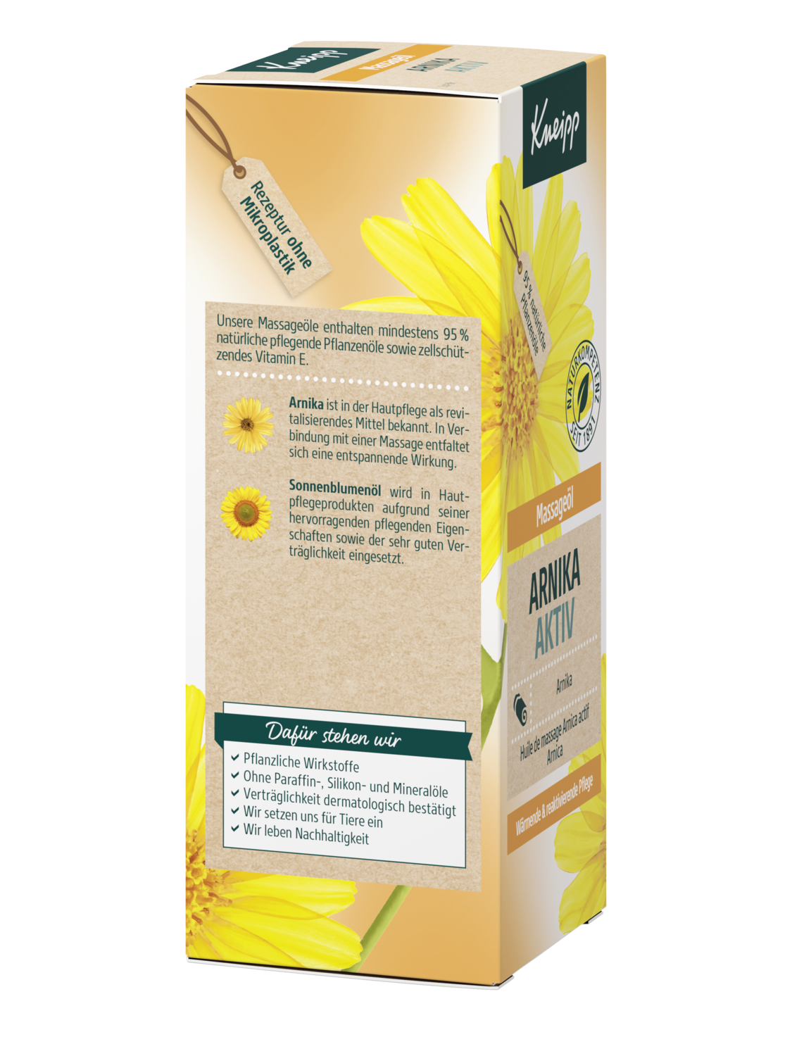 Massage&ouml;l Arnika Aktiv - Rechte Ansicht