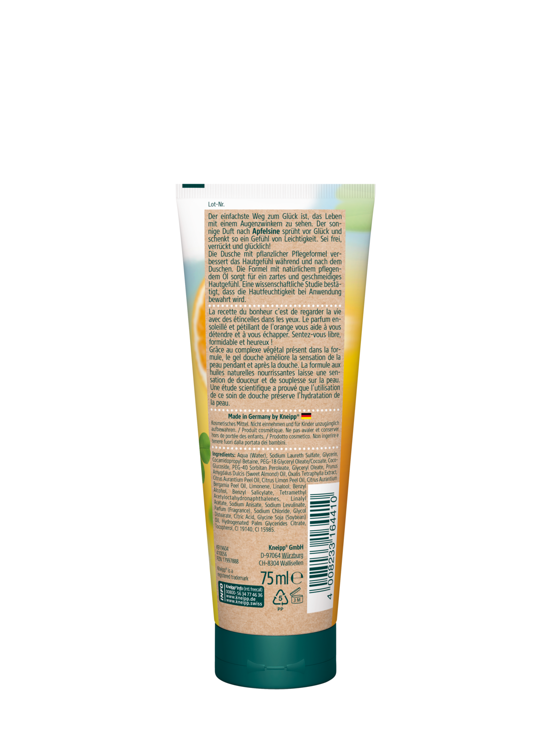 Aroma-Pflegedusche Sei frei, verr&uuml;ckt & gl&uuml;cklich! - R&uuml;ckansicht