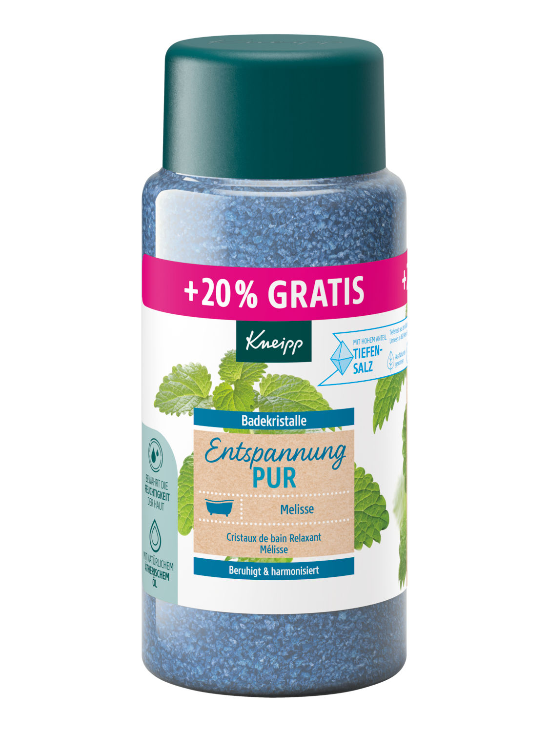 Badekristalle Entspannung Pur + 20% gratis - Vorderansicht