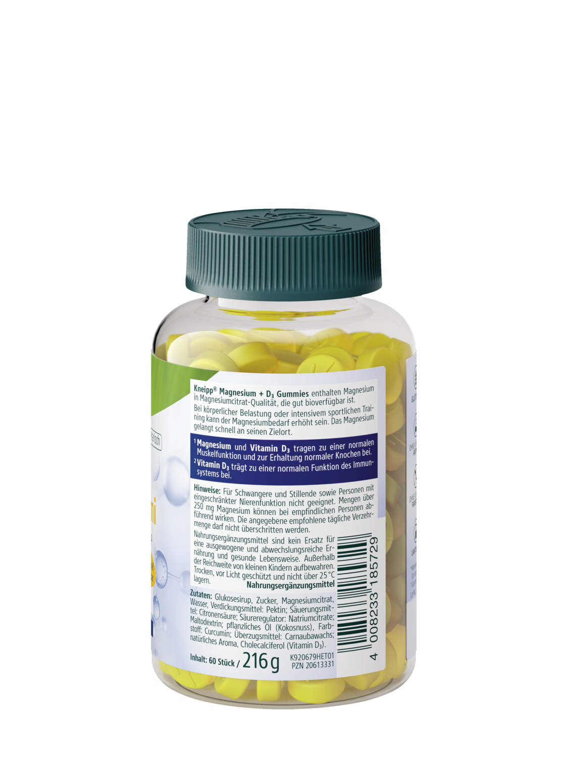 Magnesium + D3 Gummies - Rechte Ansicht