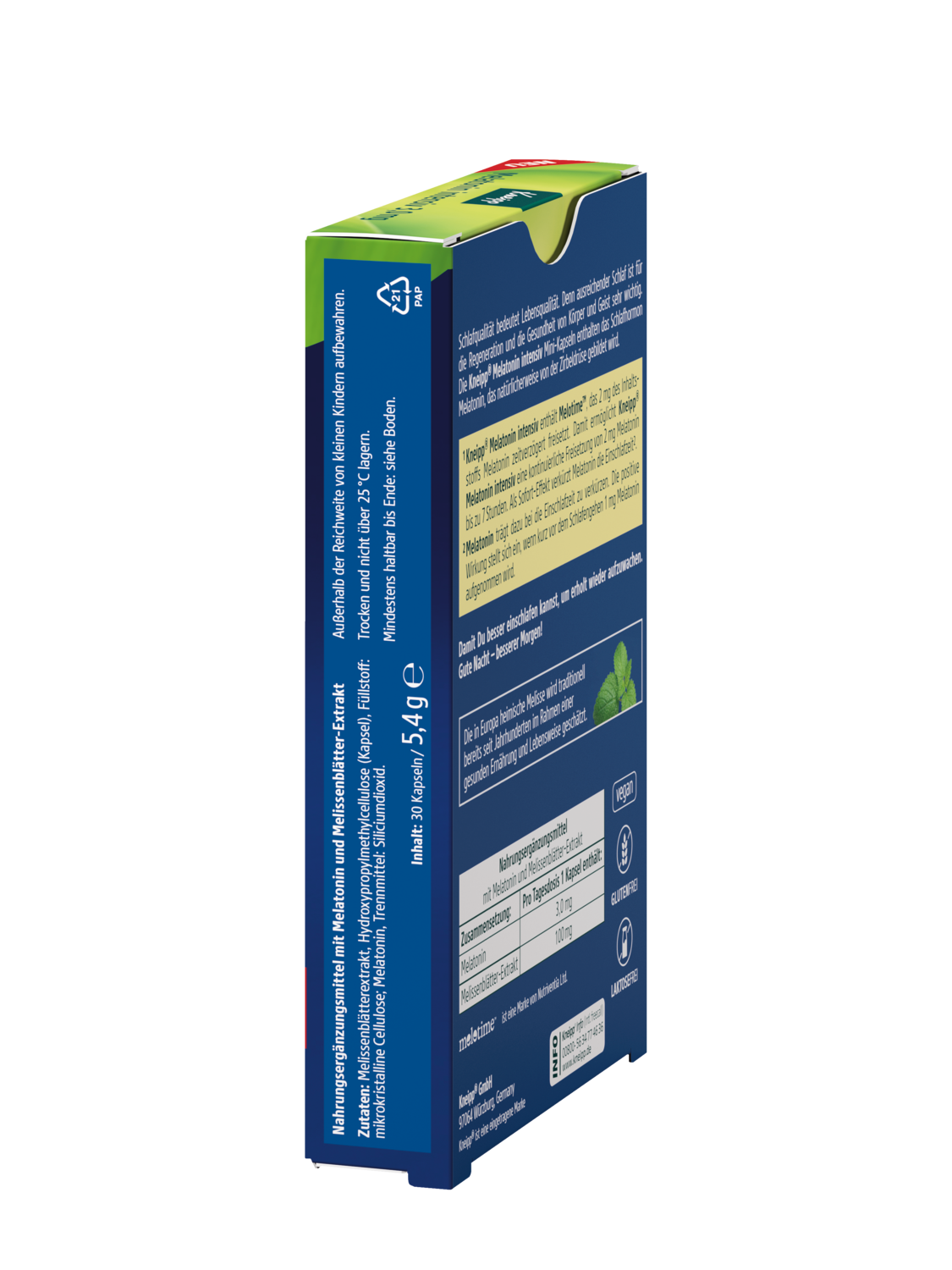 Melatonin intensiv 3,0 mg - Linke Ansicht