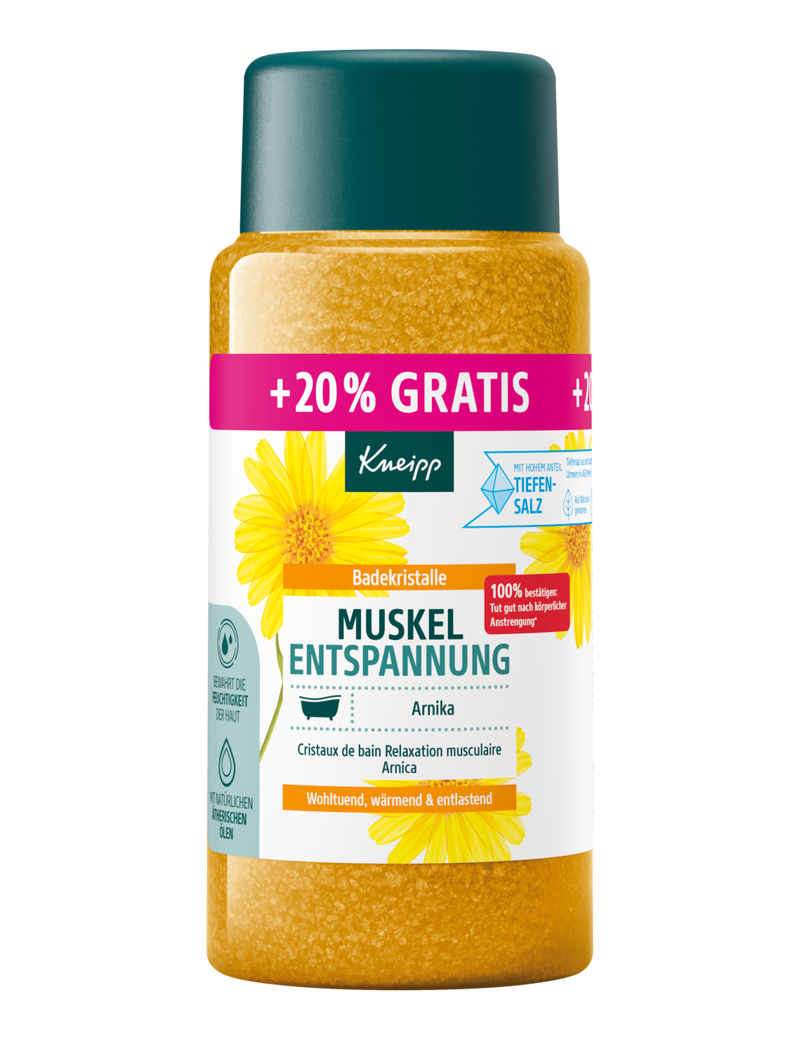 Badekristalle Muskel Entspannung + 20% gratis - Vorderansicht