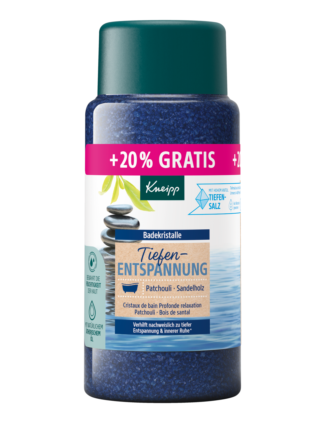 Badekristalle Tiefenentspannung + 20% gratis - Vorderansicht
