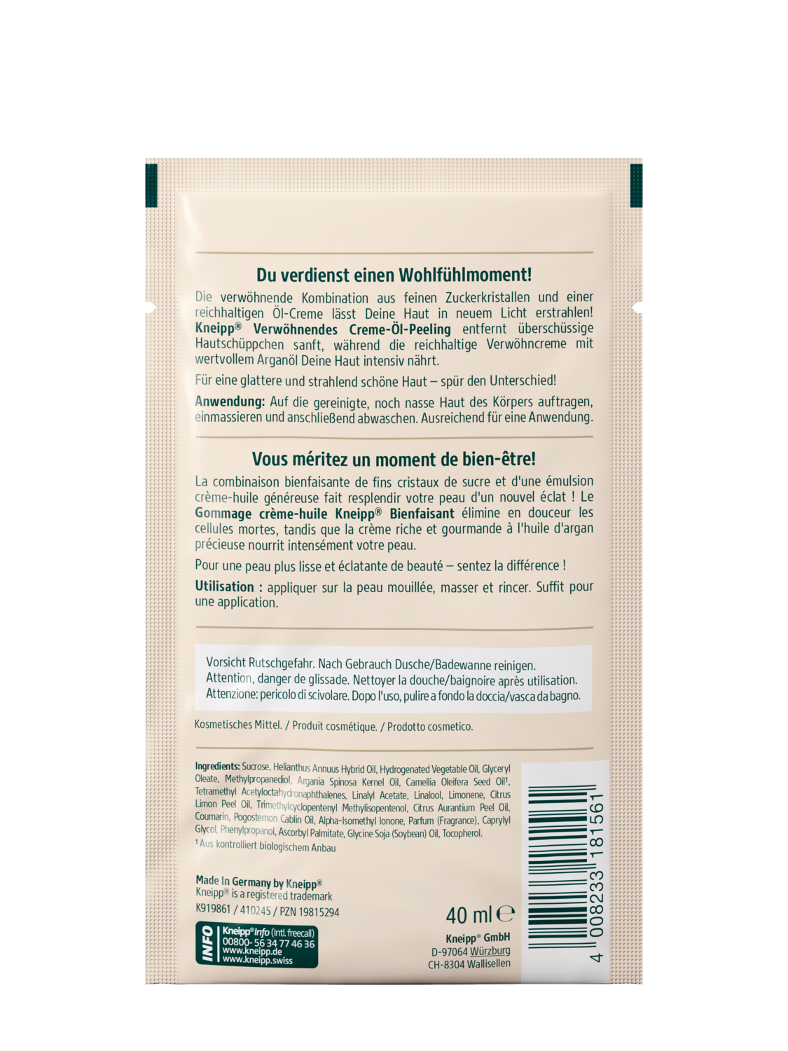 Verw&ouml;hnendes Creme &Ouml;l Peeling - R&uuml;ckansicht