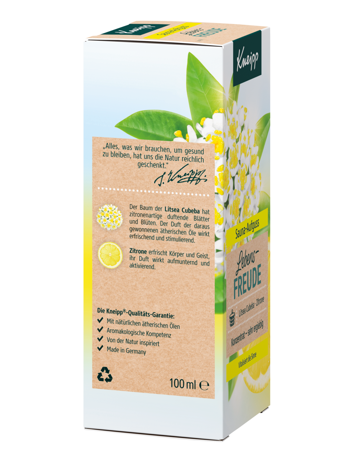 Sauna-Aufguss Lebensfreude - Rechte Ansicht