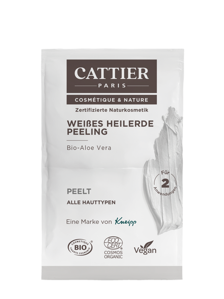Cattier Weißes Heilerde Peeling 2x6 ml - Vorderansicht
