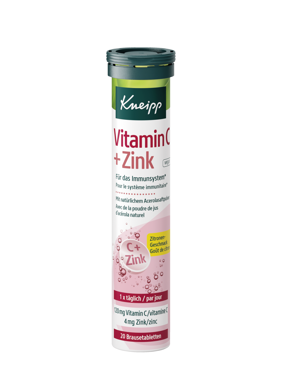 Vitamin C + Zink Brausetablette - Vorderansicht