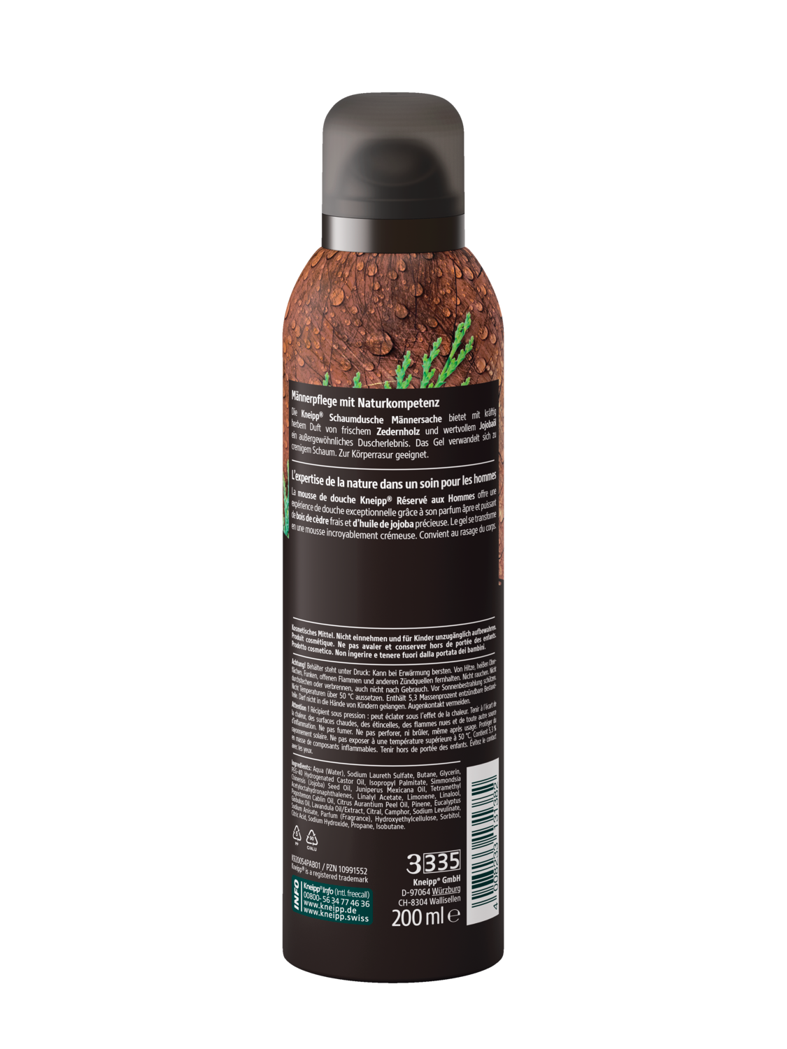 Schaum-Dusche M&auml;nnersache - R&uuml;ckansicht