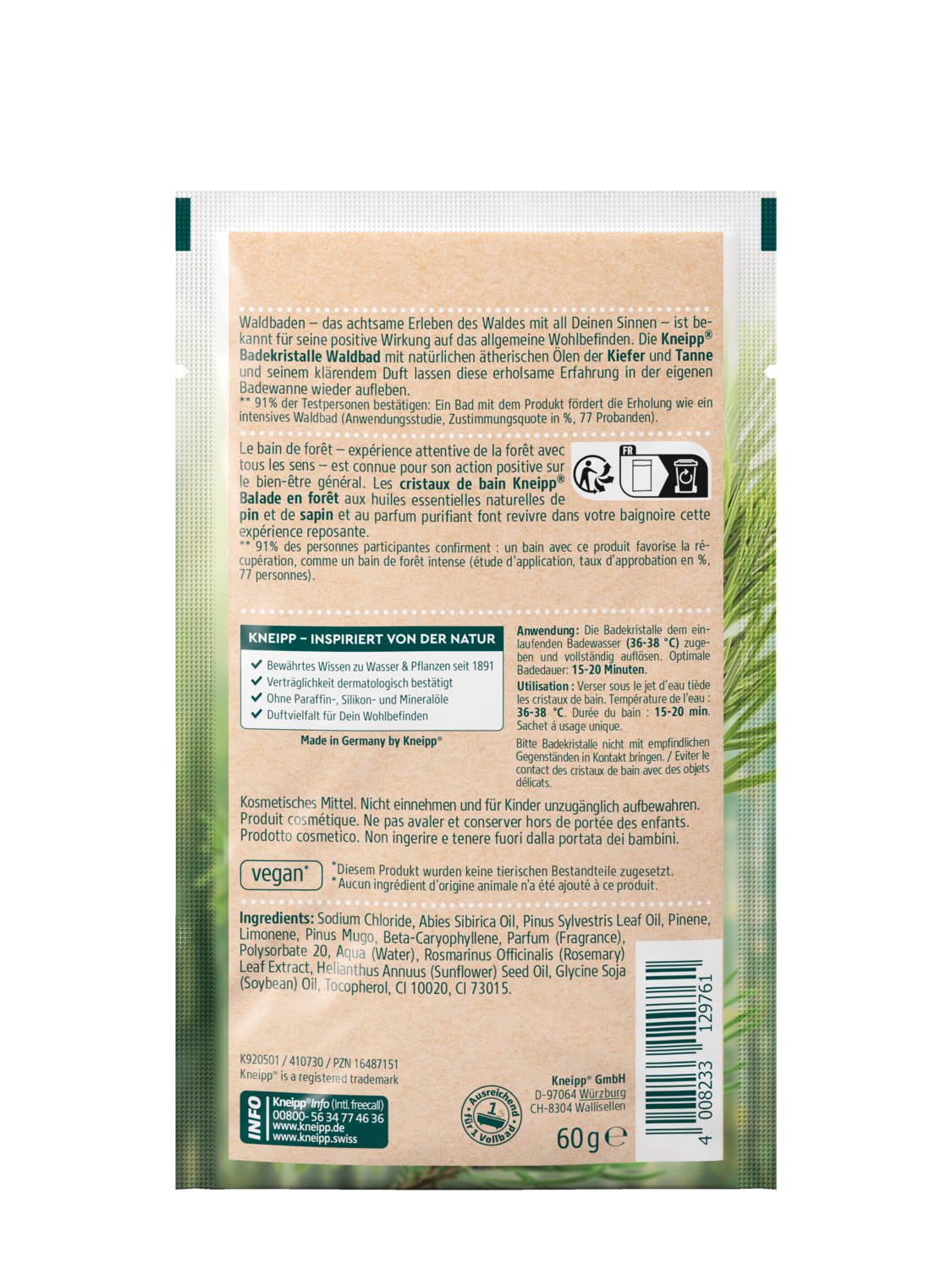 Badekristalle Waldbad - R&uuml;ckansicht