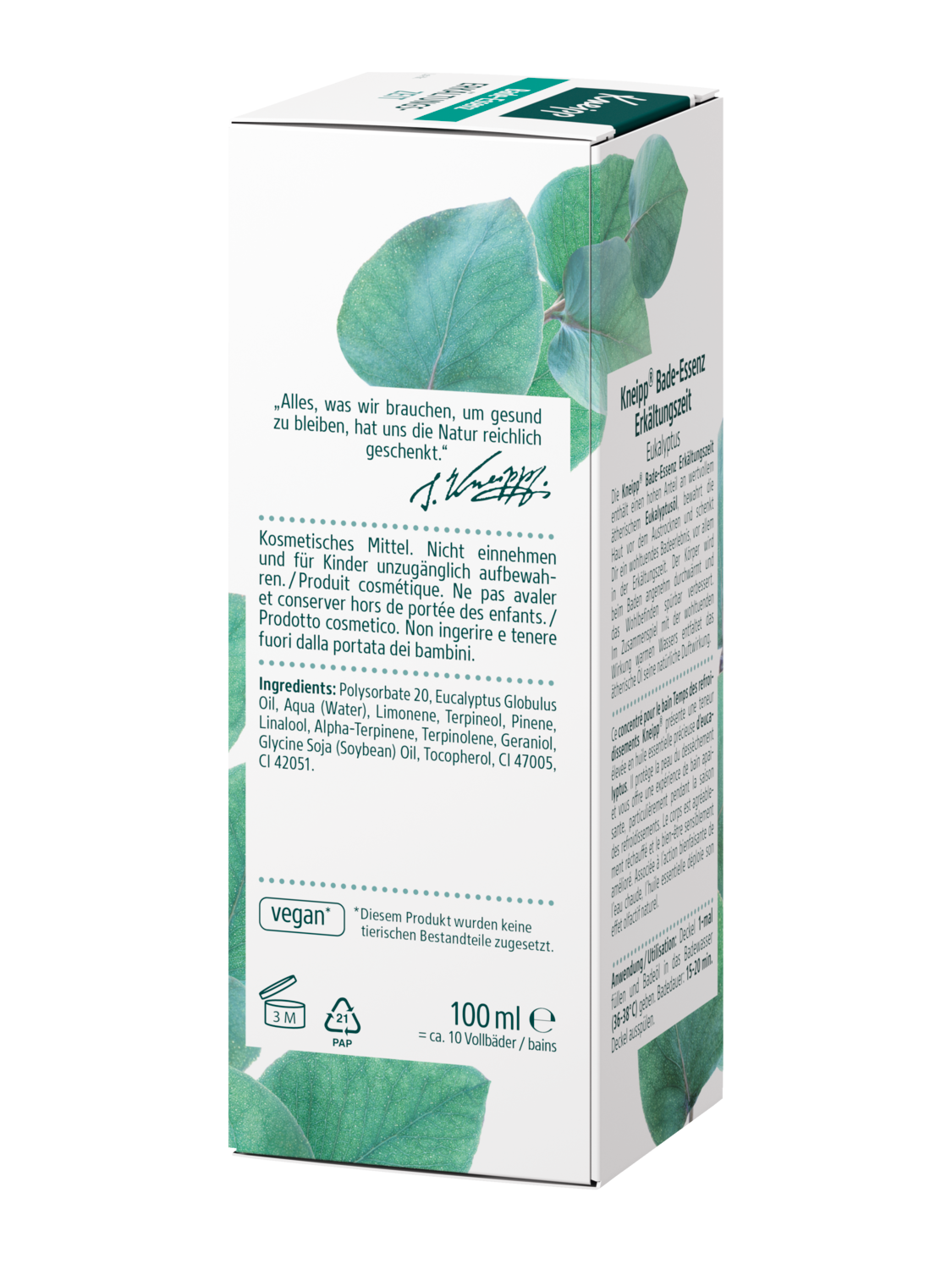 Bade-Essenz Erk&auml;ltungszeit - Linke Ansicht