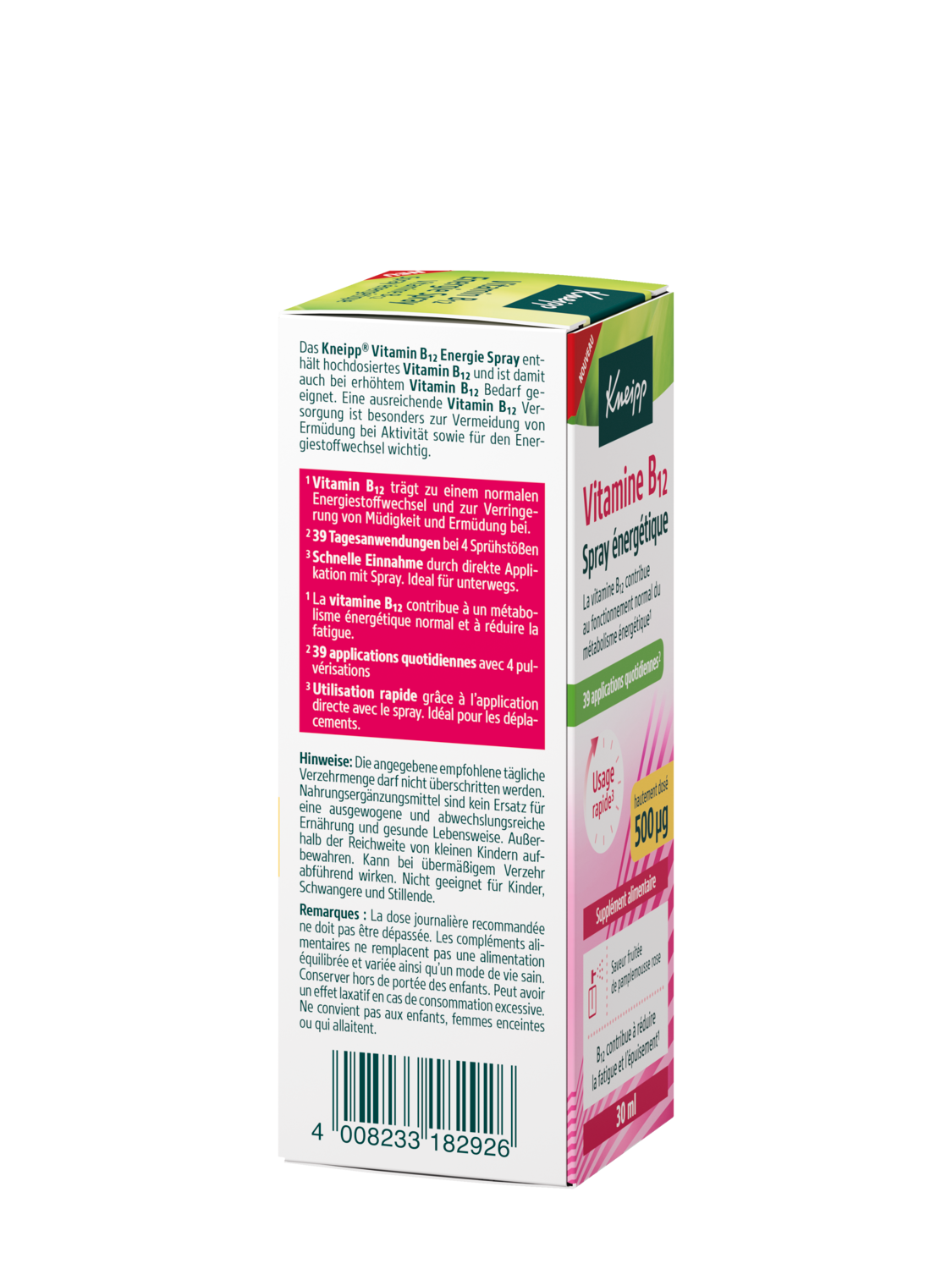 Vitamin B12 Energie Spray - Linke Ansicht