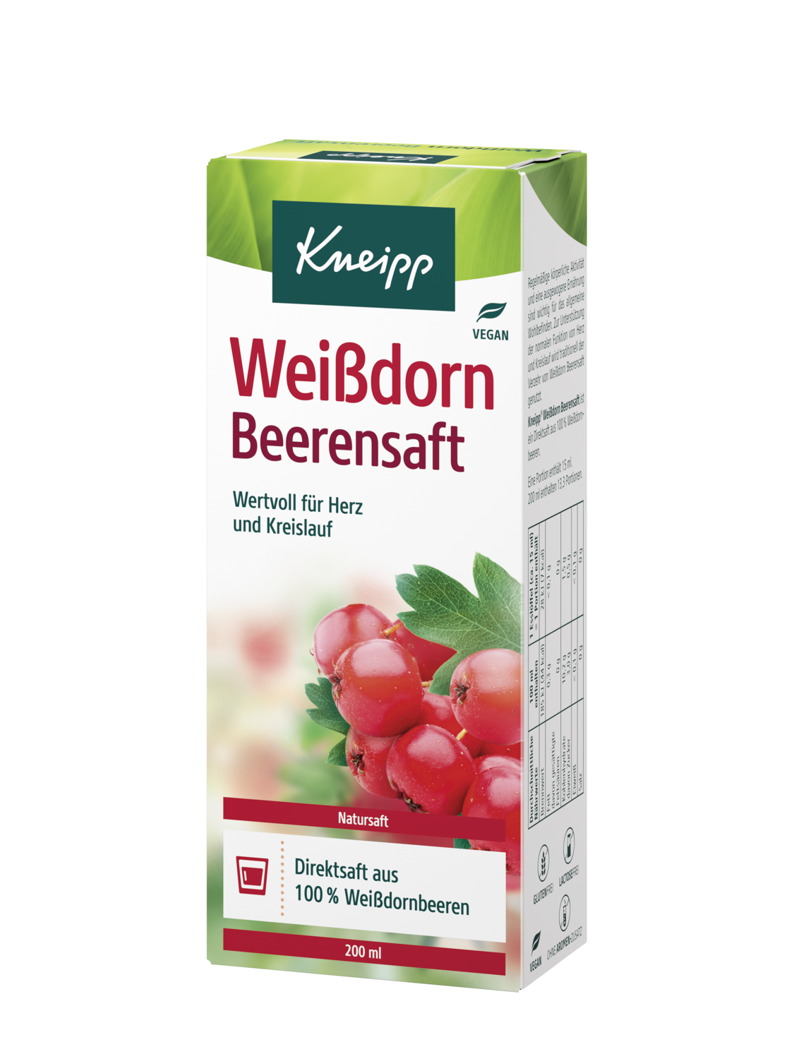Wei&szlig;dorn Beerensaft - R&uuml;ckansicht