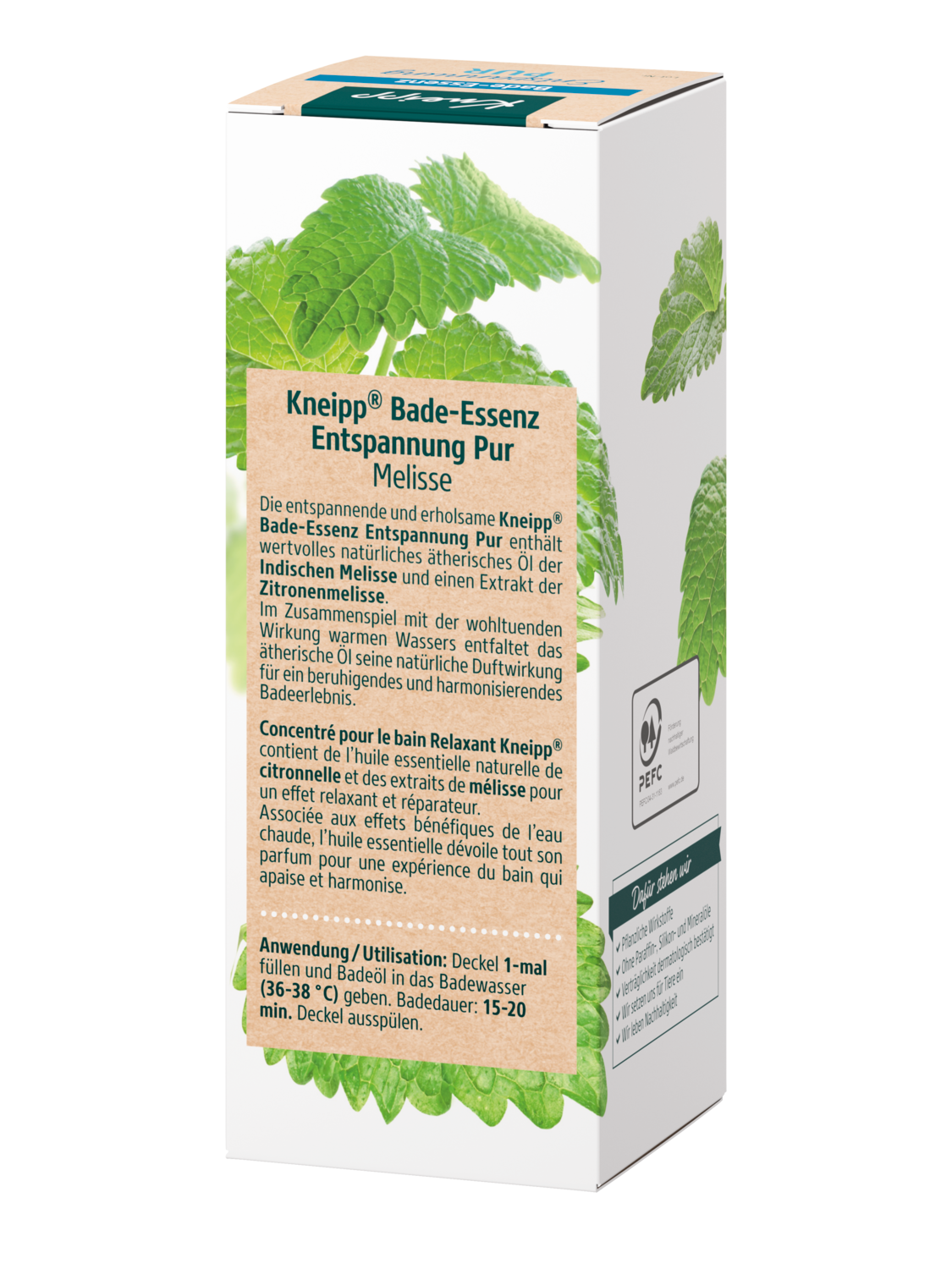 Bade-Essenz Entspannung Pur - R&uuml;ckansicht