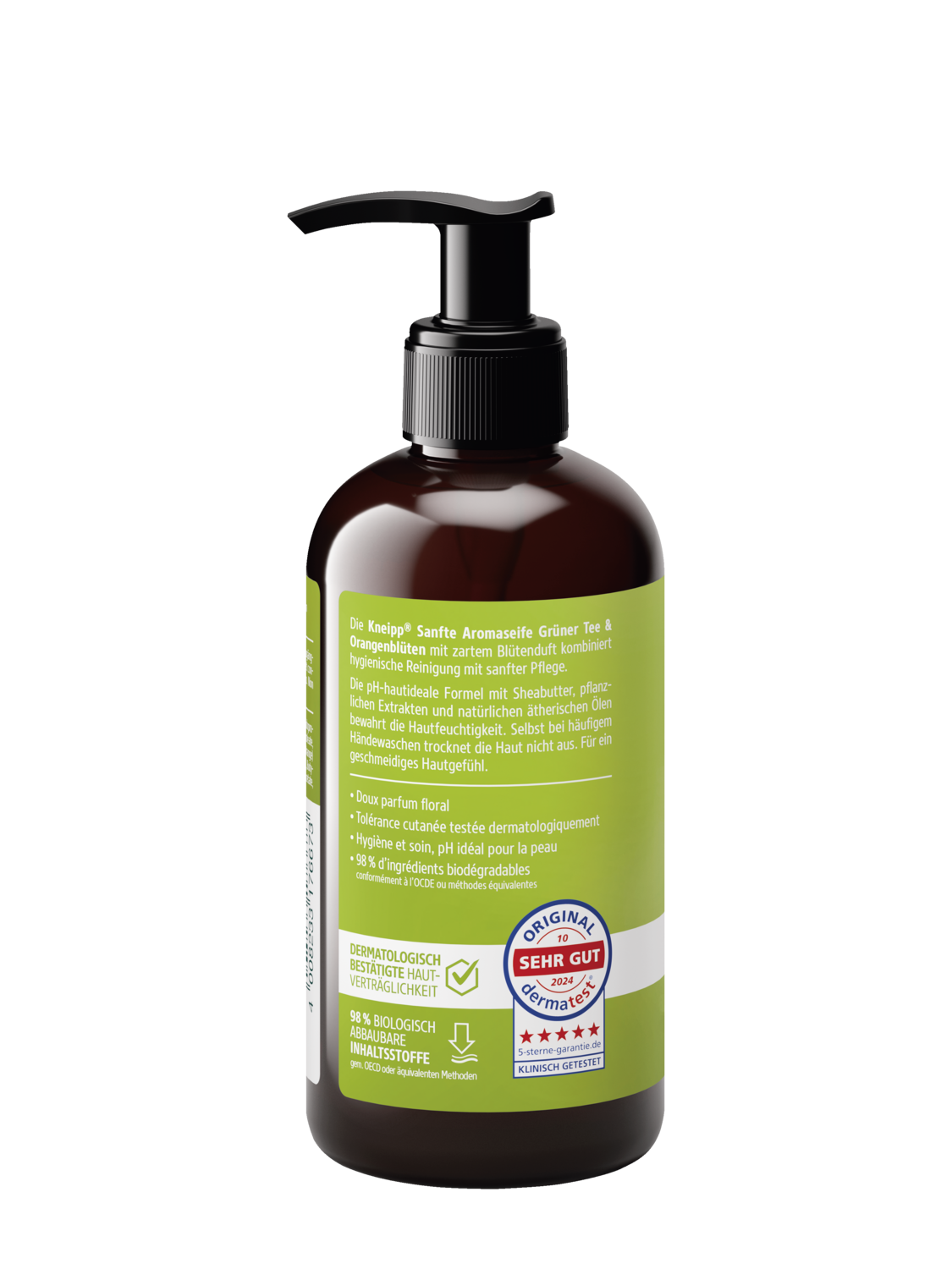 Sanfte Aromaseife Gr&uuml;ner Tee & Orangenbl&uuml;te - R&uuml;ckansicht