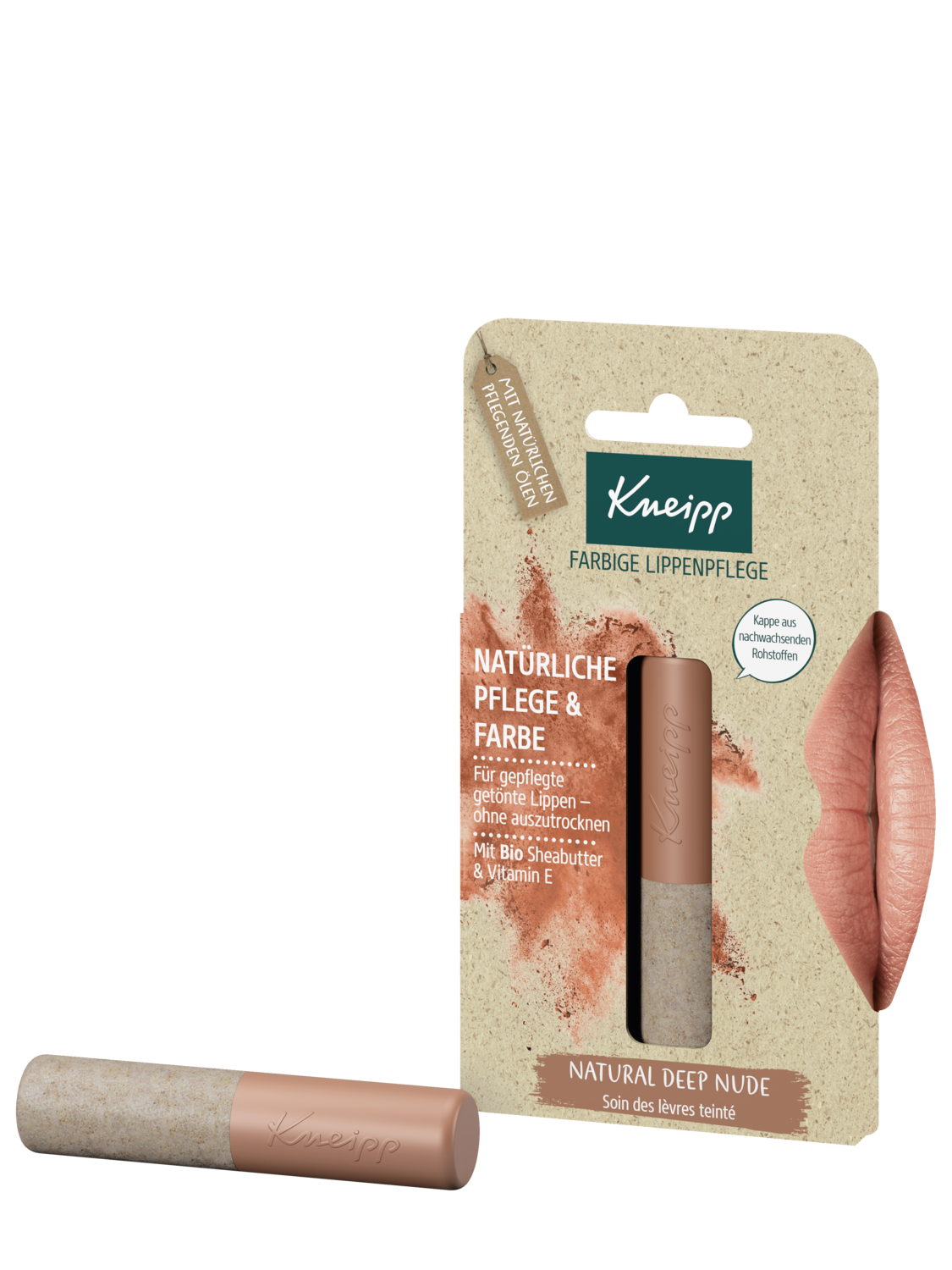 Farbige Lippenpflege Natural Deep Nude - Vorderansicht