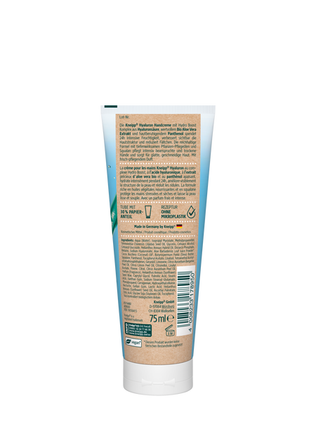 Hyaluron Handcreme - Rückansicht
