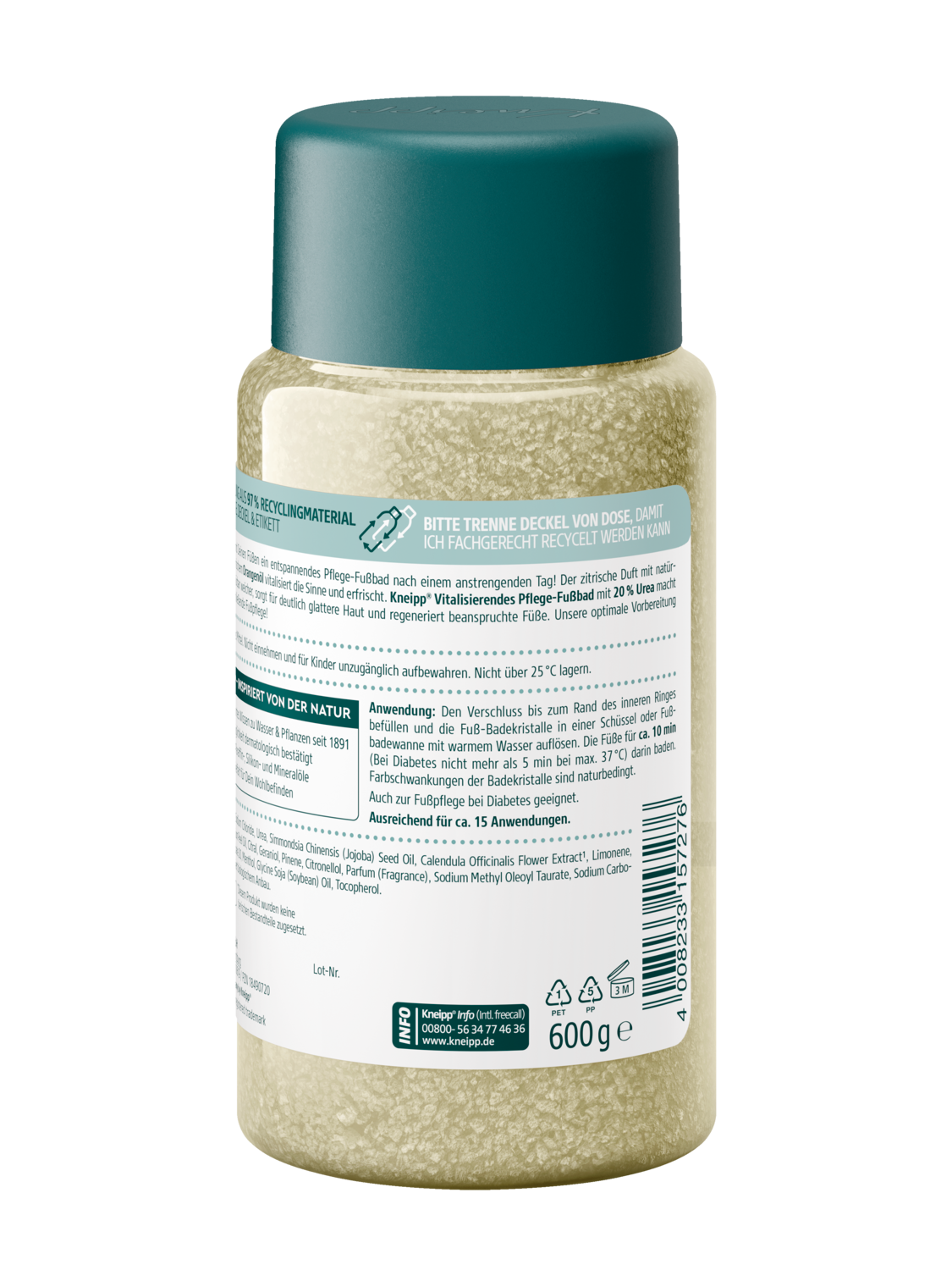 Vitalisierendes Pflege-Fu&szlig;bad - R&uuml;ckansicht