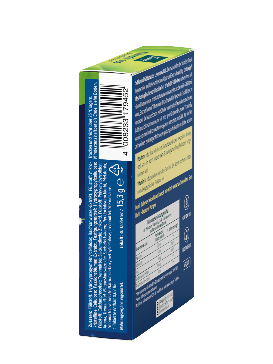 Melatonin plus - besser einschlafen - Linke Ansicht