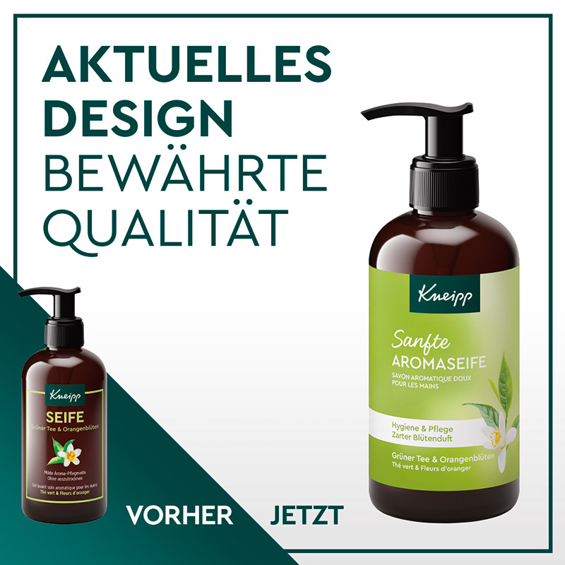 Sanfte Aromaseife Gr&uuml;ner Tee & Orangenbl&uuml;te - Linke Ansicht