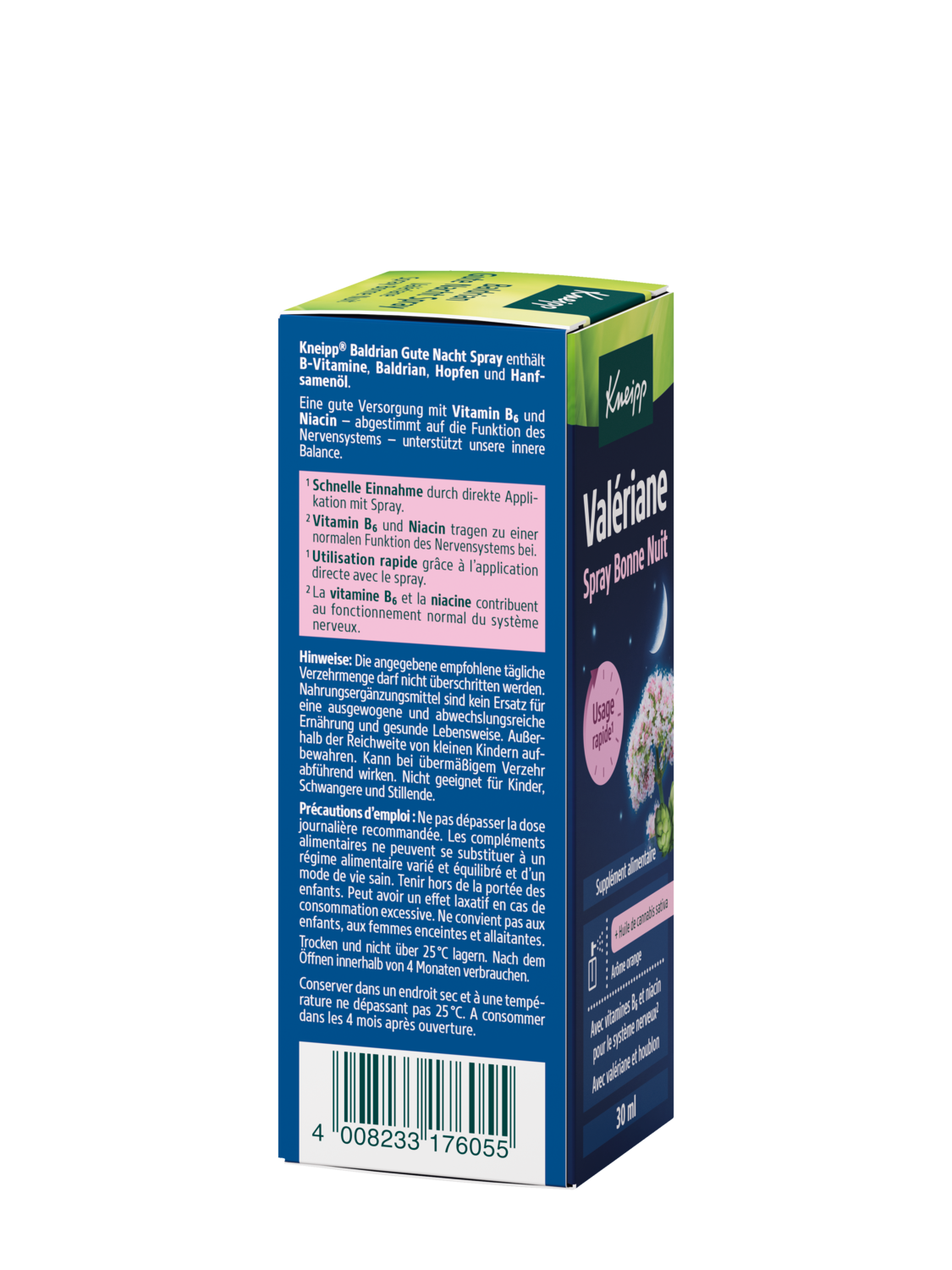 Baldrian Gute Nacht Spray - Linke Ansicht