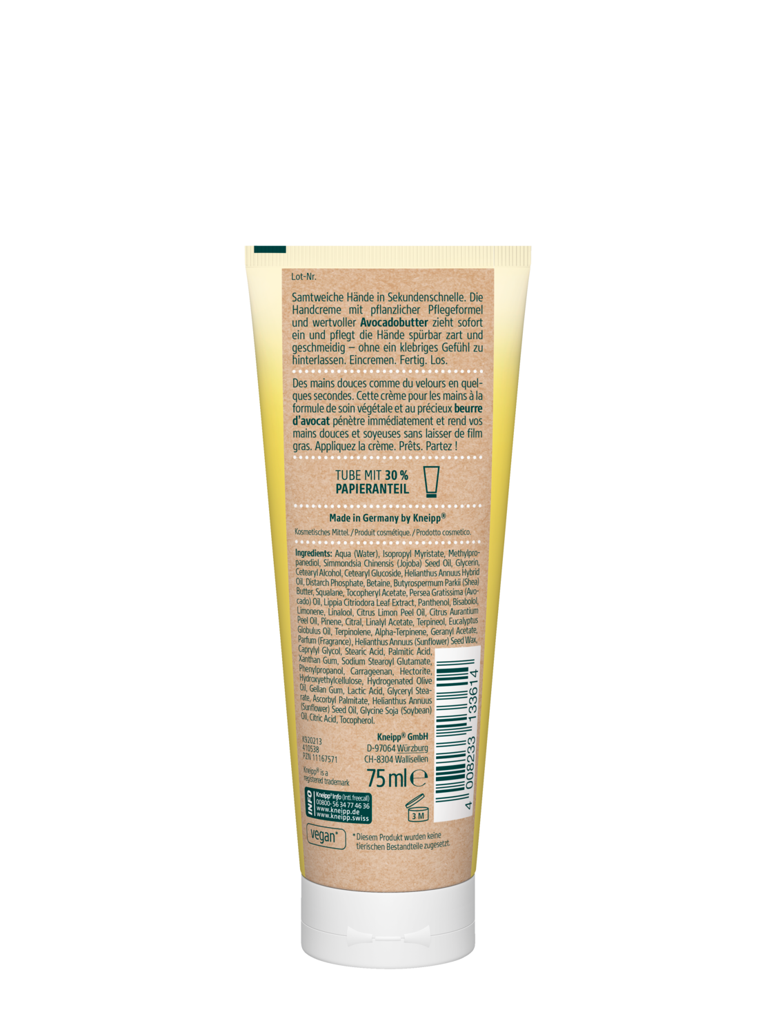 Express-Pflege Sekunden Handcreme - R&uuml;ckansicht