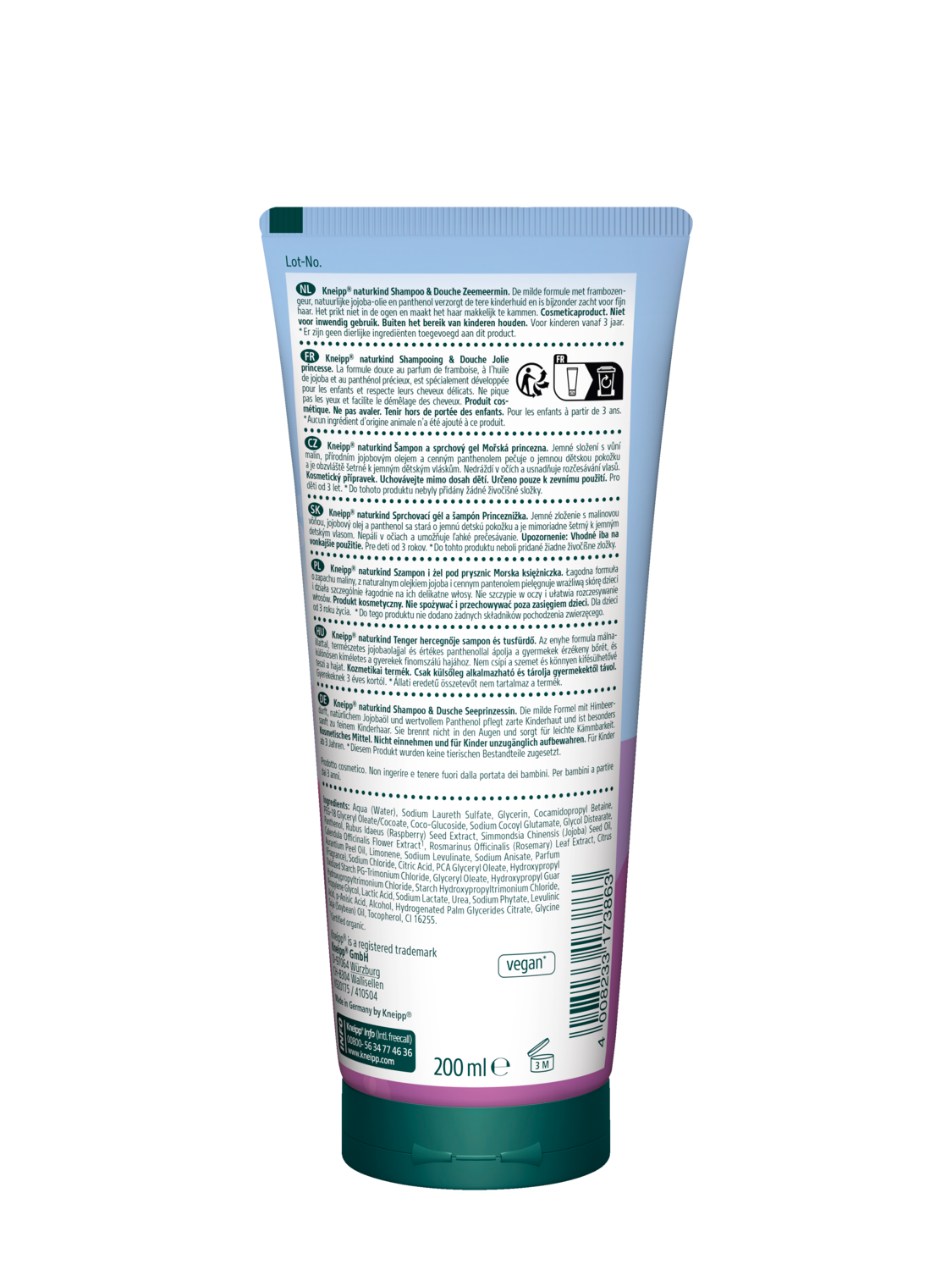 Naturkind Shampoo & Dusche Seeprinzessin - R&uuml;ckansicht