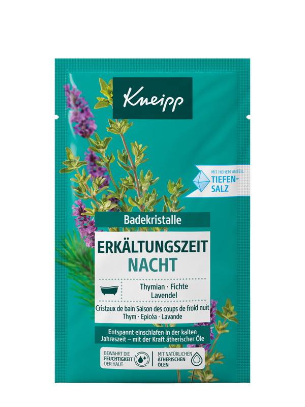 Badekristalle Erkältungszeit Nacht