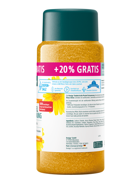 Badekristalle Muskel Entspannung + 20% gratis - Rechte Ansicht