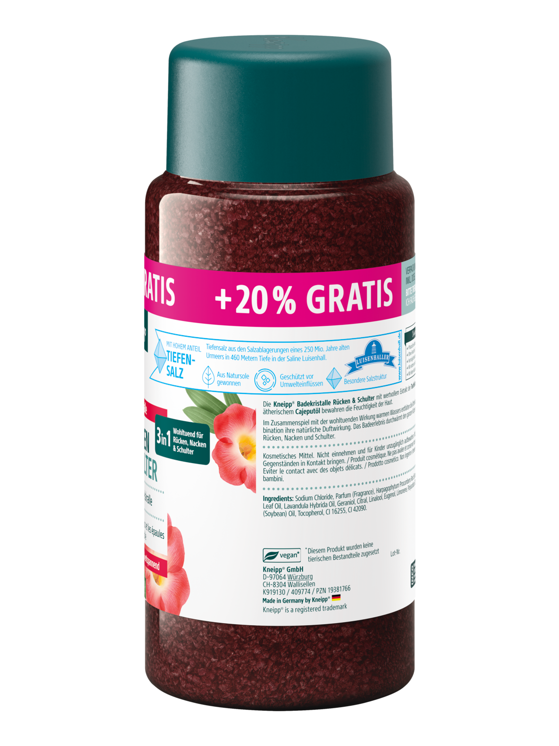 Badekristalle R&uuml;cken & Schulter + 20% gratis - Rechte Ansicht