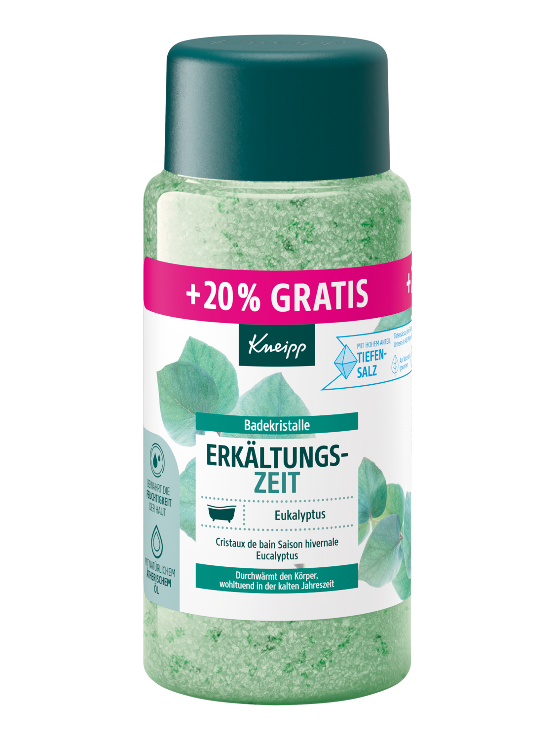 Badekristalle Erk&auml;ltungszeit + 20% gratis - Vorderansicht
