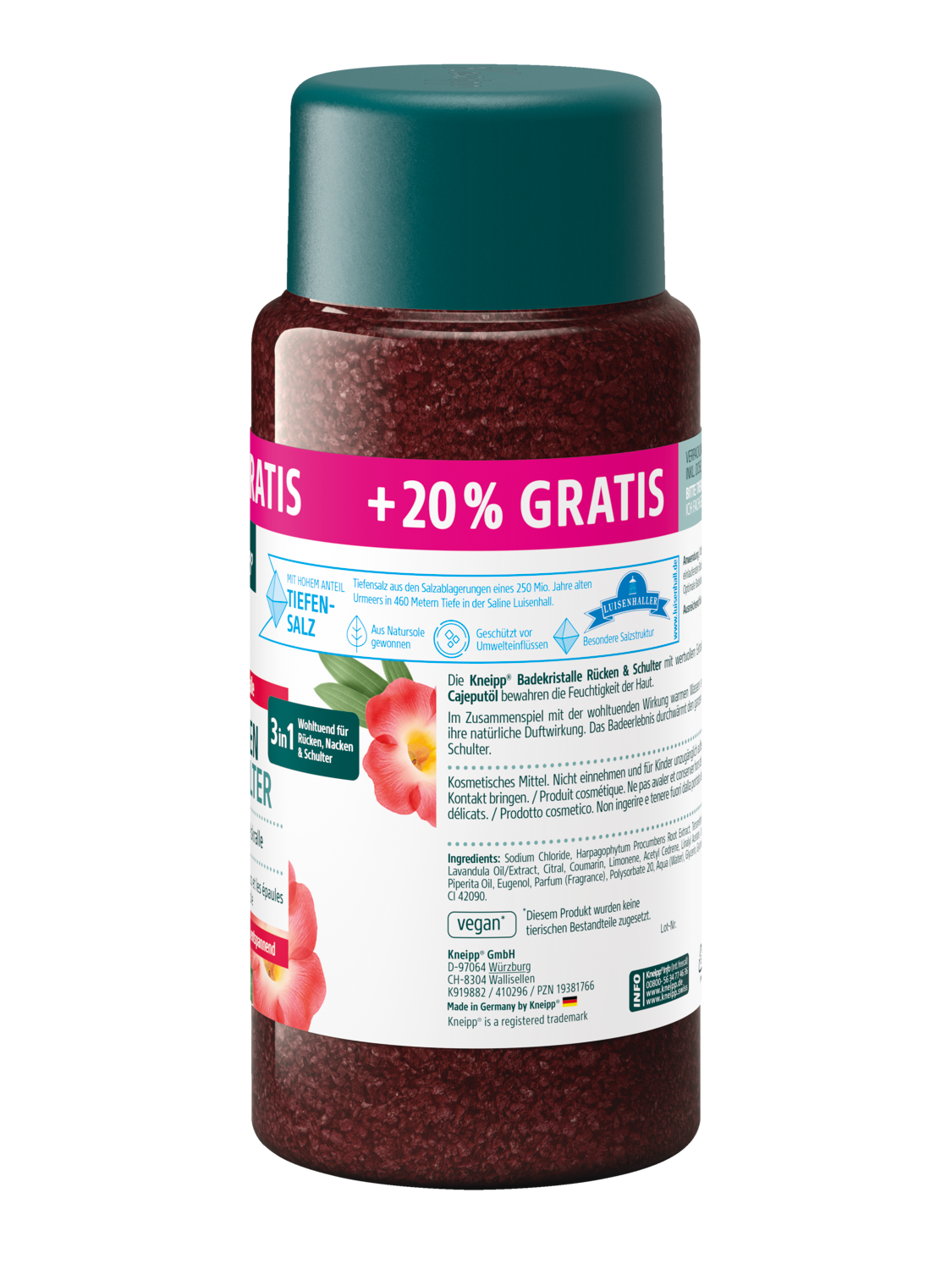 Badekristalle R&uuml;cken & Schulter + 20% gratis - Rechte Ansicht
