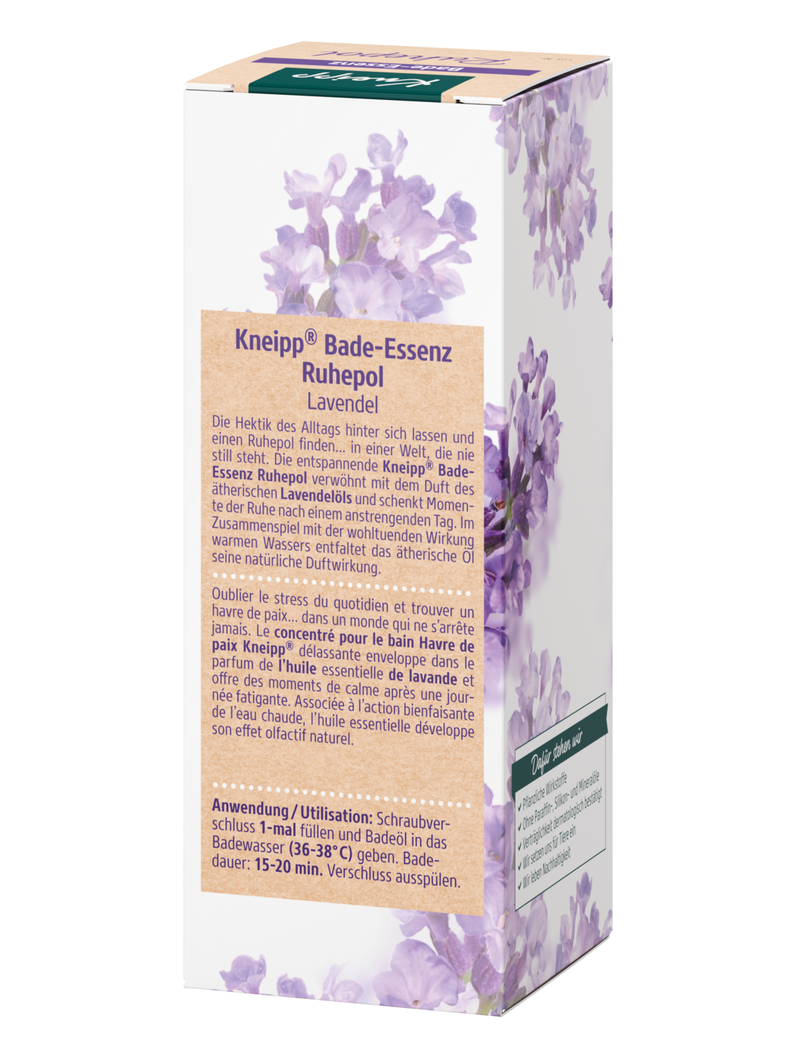 Bade-Essenz Ruhepol Lavendel - R&uuml;ckansicht