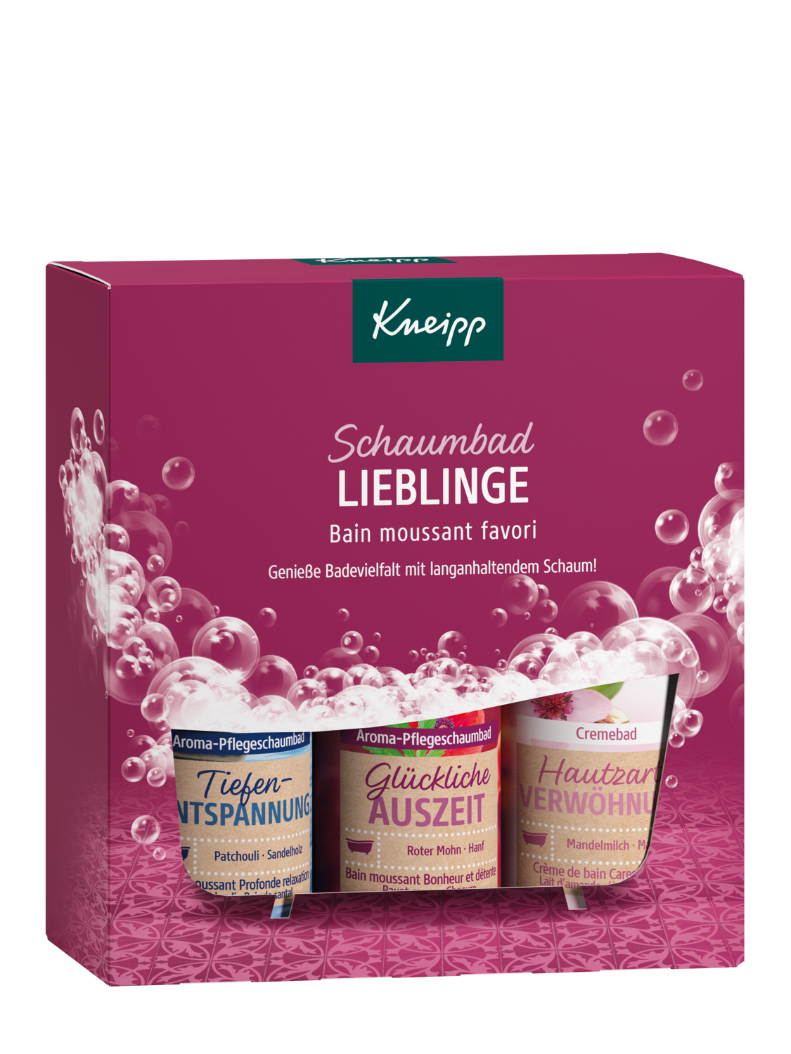 Geschenkset Schaumbad Lieblinge - Vorderansicht