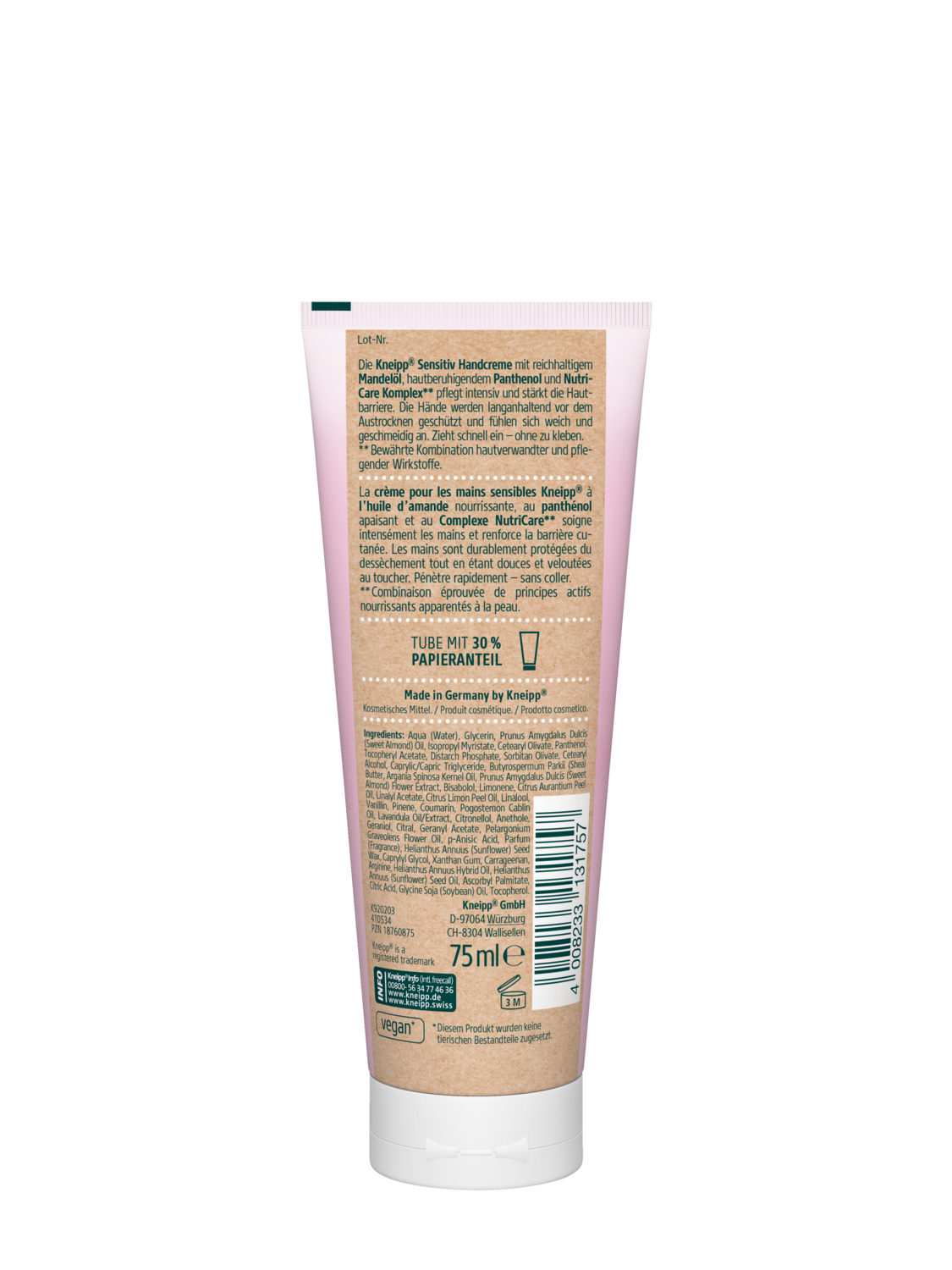 Sensitiv Handcreme - R&uuml;ckansicht