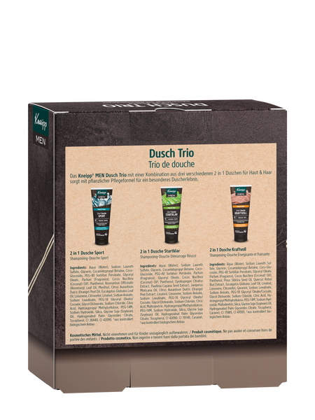 Geschenkset MEN Dusch-Trio - Rückansicht
