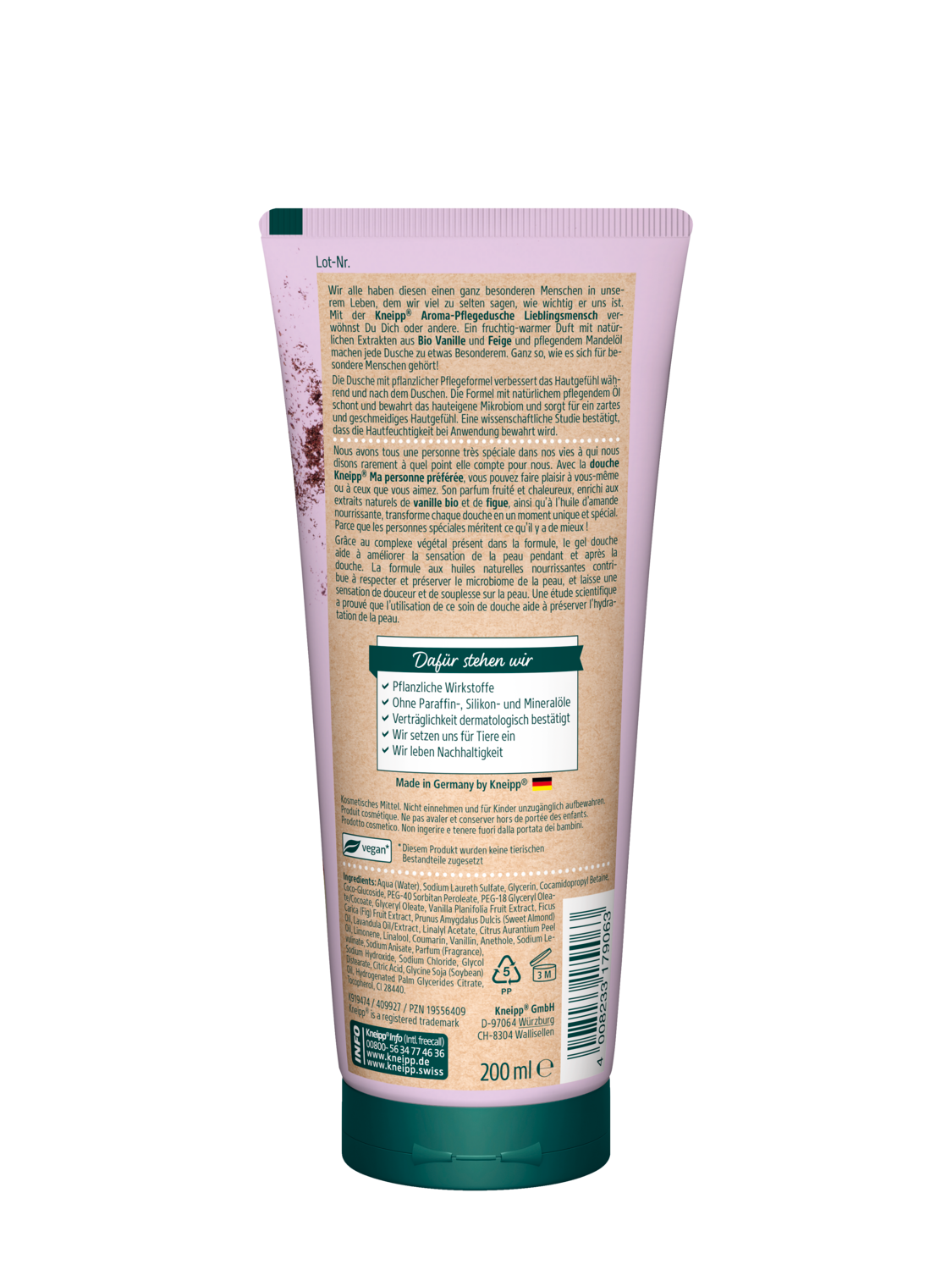 Aroma-Pflegedusche Lieblingsmensch - R&uuml;ckansicht